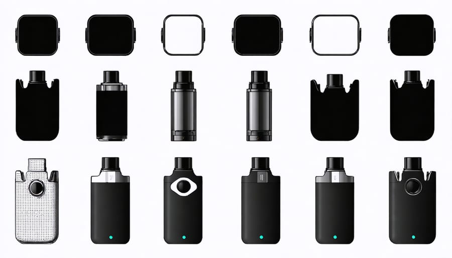 Assortment of stylish vape cases and holders.